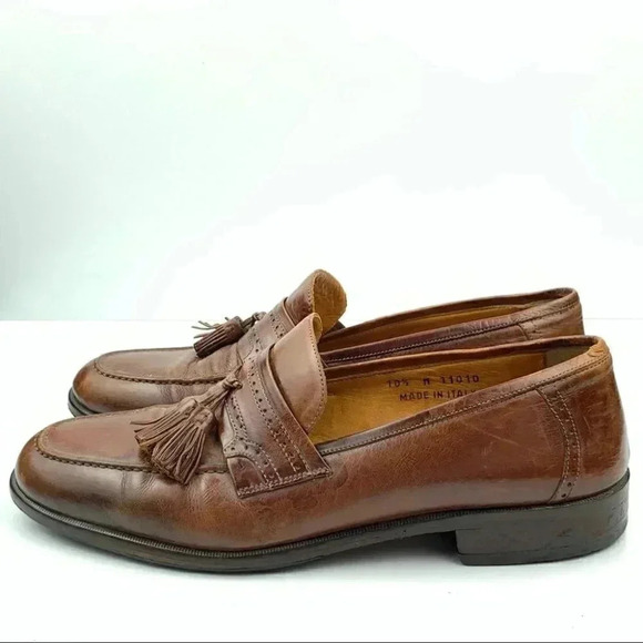 Murphy mens loafers sz 10.5 brown Italian leather main image 11